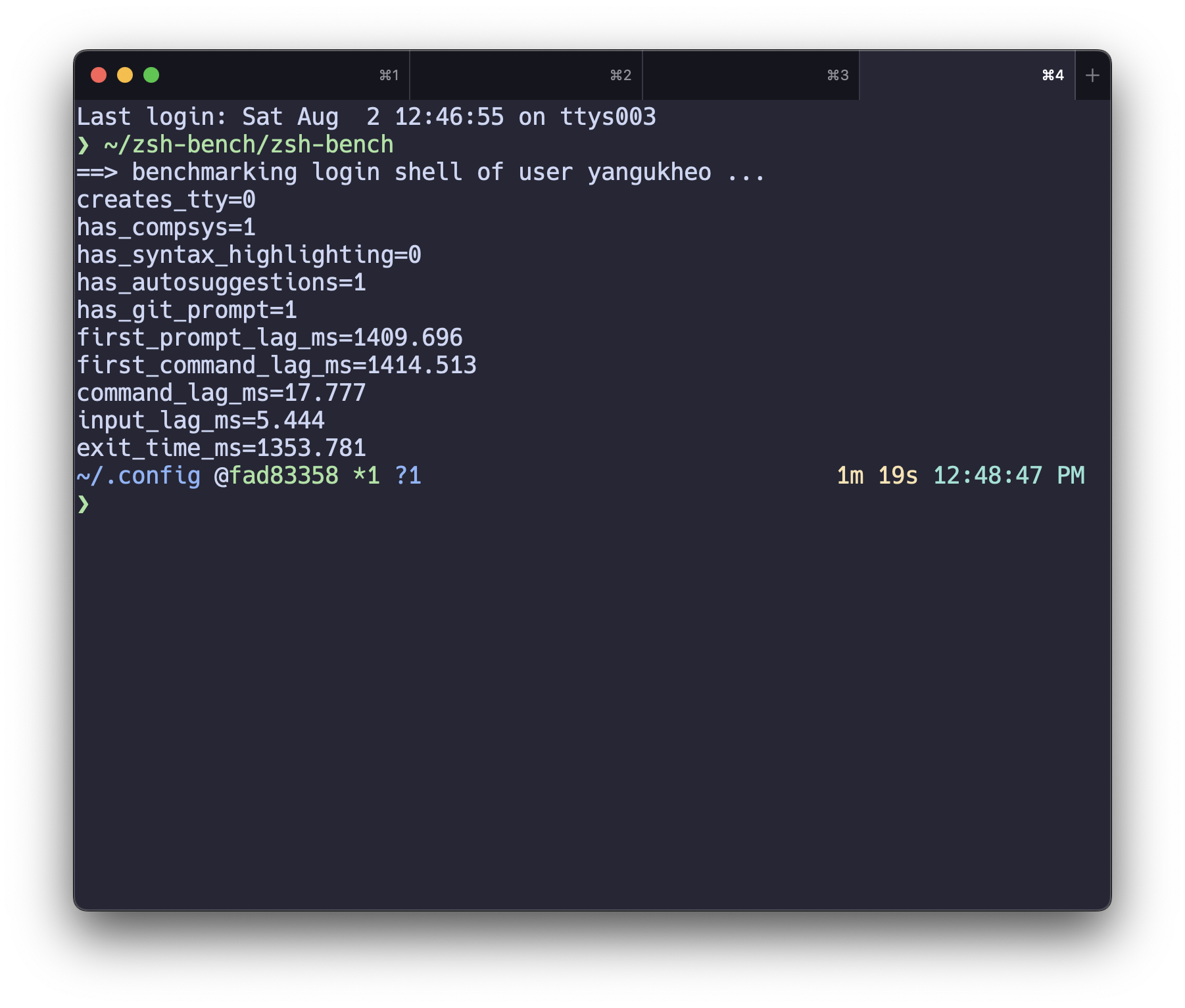 zsh-bench-result
